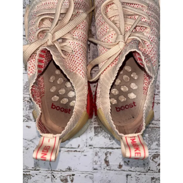 Adidas NMD R1‎ Primeknit Womens pink/white CQ2030 Running Shoes Size 8.5 - Image 5