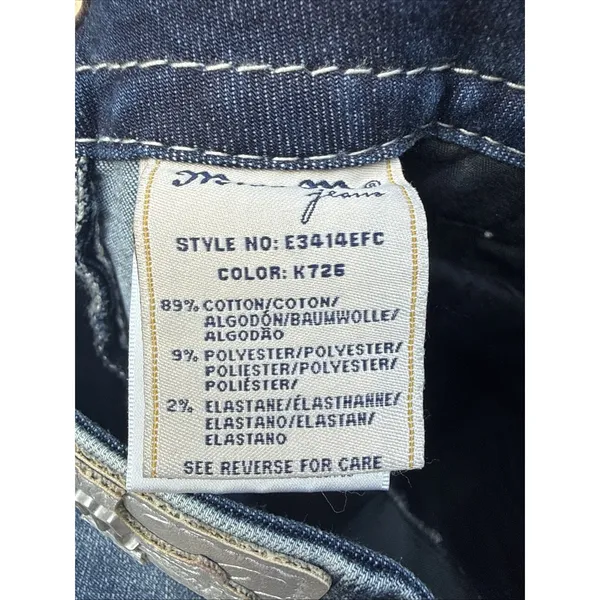 Miss Me Denim Blue Jeans Mid Rise Crop Women's Size 30 - Image 8