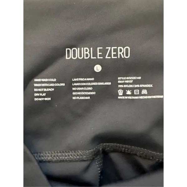 Double Zero Women's Activewear Stretch Yoga Leggings Black Large - Image 6