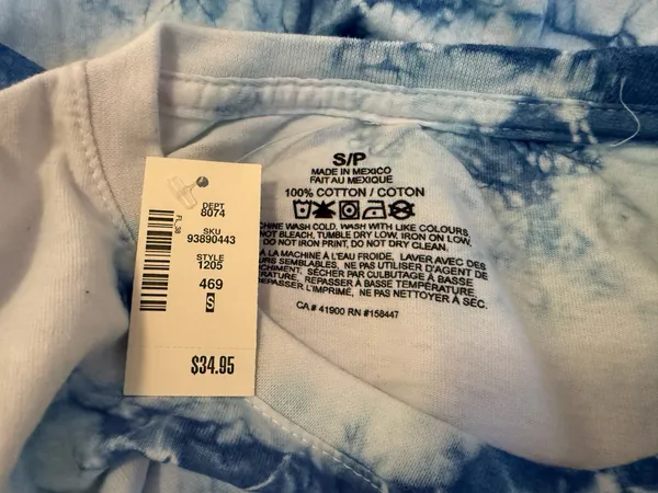 NWT Tie dye Monet water lilies T shirt size S - Image 12
