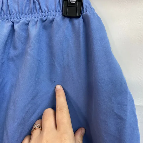 Women's blue pocket drawstring straight fit elastic relaxed‎ scrub pants bottoms - Image 6
