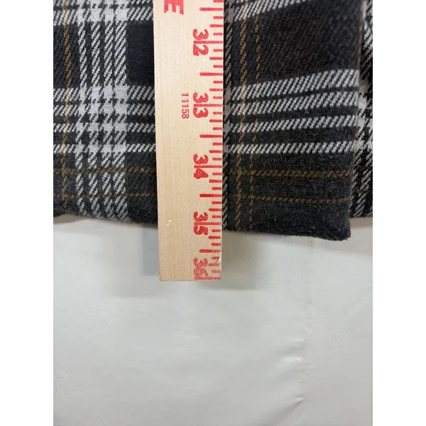 Philosophy Republic Clothing Grey Plaid Longline Blazer Coat Large Single Button - Image 5