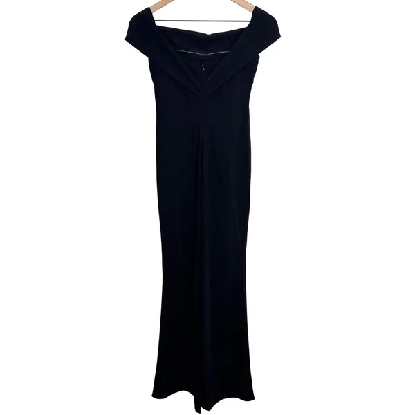 Wild Fable By The Way x Revolve Aubry Off Shoulder Jumpsuit Flare Leg Black Size XS - Image 8