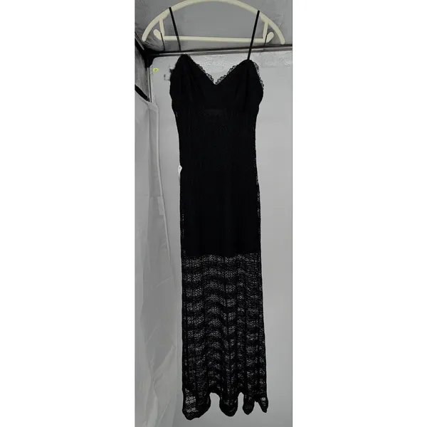 Bardot Black Flynn Lace Semi-Sheer Midi Dress NWT US 6 M Wedding Guest Formal - Image 7