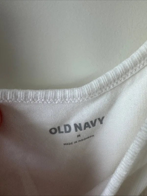 NWT Old Navy White Ribbed Tie-Shoulder Bodysuit / B50 - Image 5