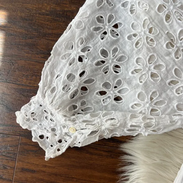 Free People One Bella Note Eyelet Mini Dress - Image 13