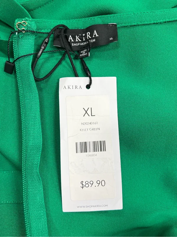 Green Halter Neck Midi Dress with Ruffle Hem XL - Image 10