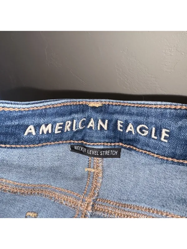 American Eagle Ne(x)t Level Super Hi-Rise Jegging Crop Distressed Jeans Size 4 - Image 5