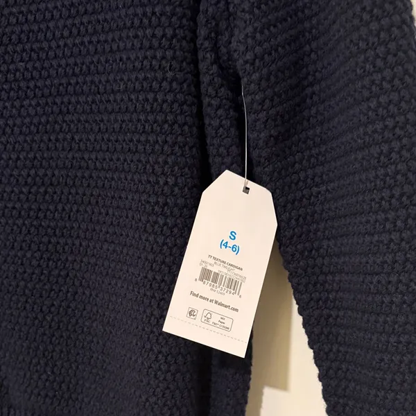 Time and Tru Navy Cardigan with Gold Buttons - Image 4