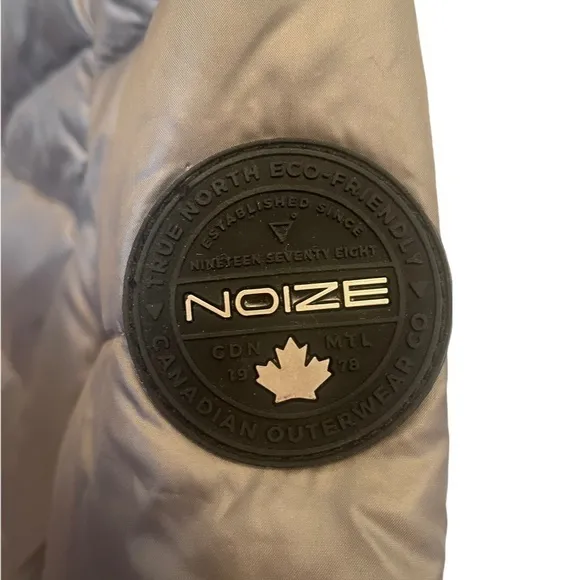 NWT Noize Gray Hooded Puffer Full Zip Jacket Coat Sz Lg‎ - Image 9