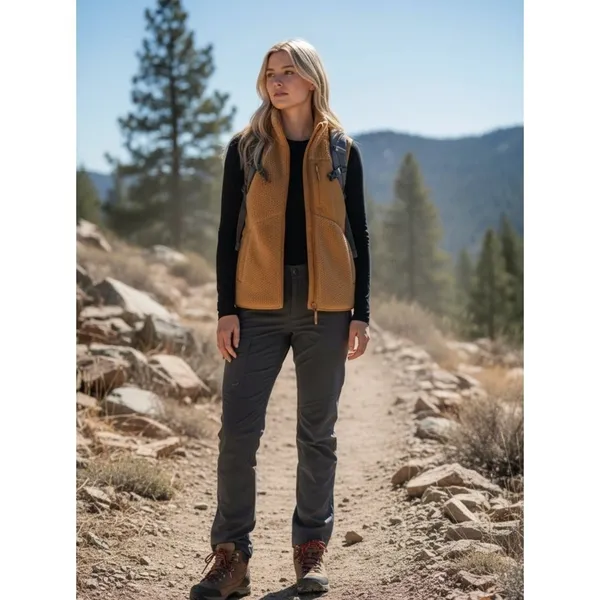 Indyeva Cordero Full Zip Sherpa‎ Vest Women's Size M Tan Gorpcore - Image 11