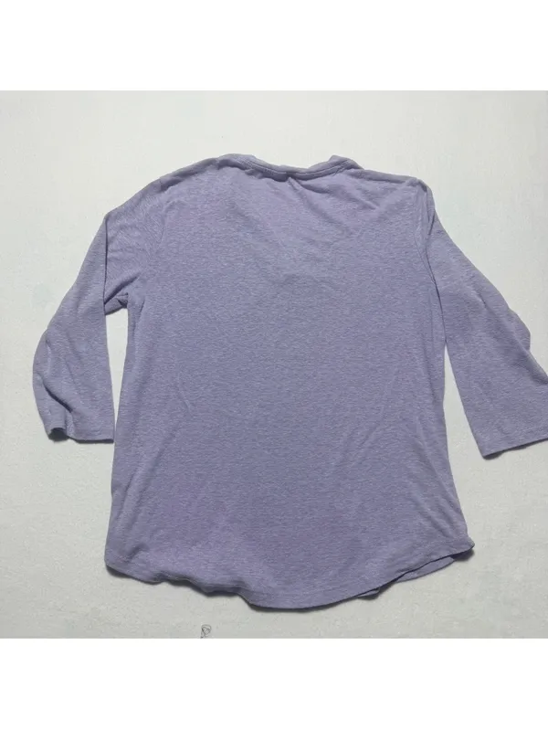 Orvis Women’s Small Heathered Lavender 3/4 Sleeve V-Neck Tunic Top - Image 5