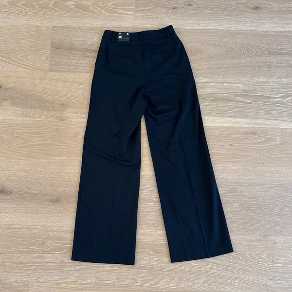 Express Trousers Mid Rise Wide Leg Editor Size 0L Black - Image 5