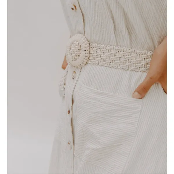 ✨HP✨Bridget Belted Dress✨ White Size L - Image 7