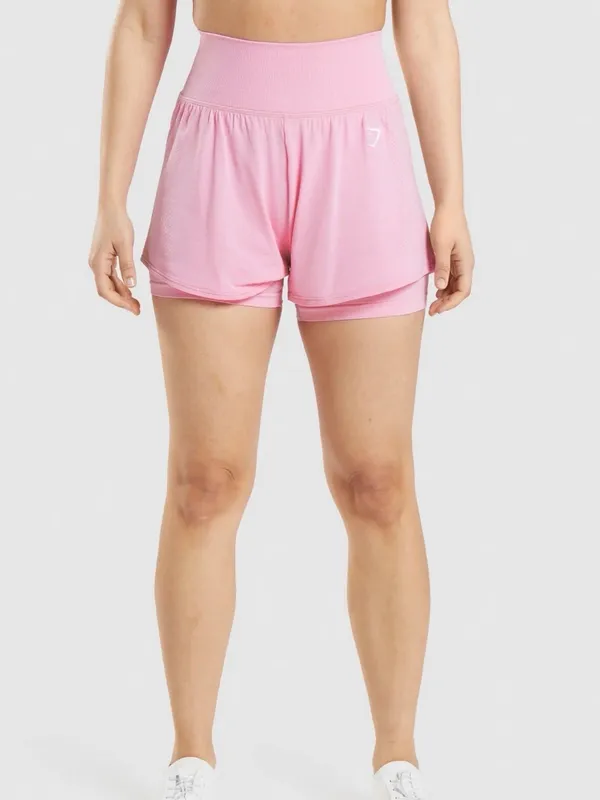 Gymshark Lavender Seamless 2-in-1 Shorts - Image 9