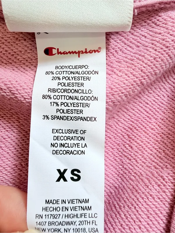 Champion Gameday Deep V Tunic French Terry Pullover Cosmic Pink Size XS NWT - Image 8