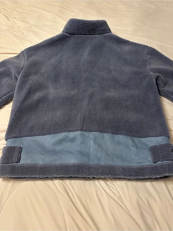 Jules Kae Sherpa Kylie Moto Jacket -Faux Shearling - Slate Blue -Sz vS (estimate - Image 5