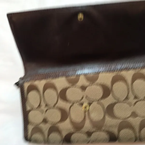 Coach Tan Brown C Jacquard Design Wristlet - Image 3