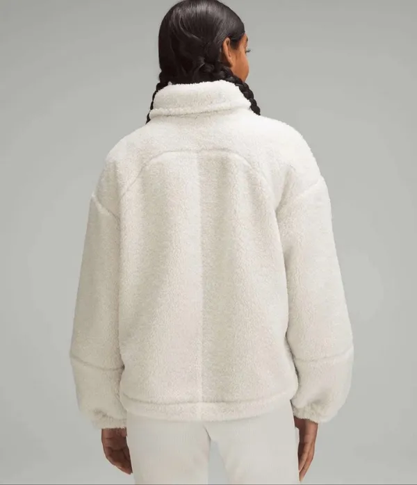 Lululemon Cinchable Fleece Zip-Up Sherpa Teddy Jacket Size 4 - Image 2