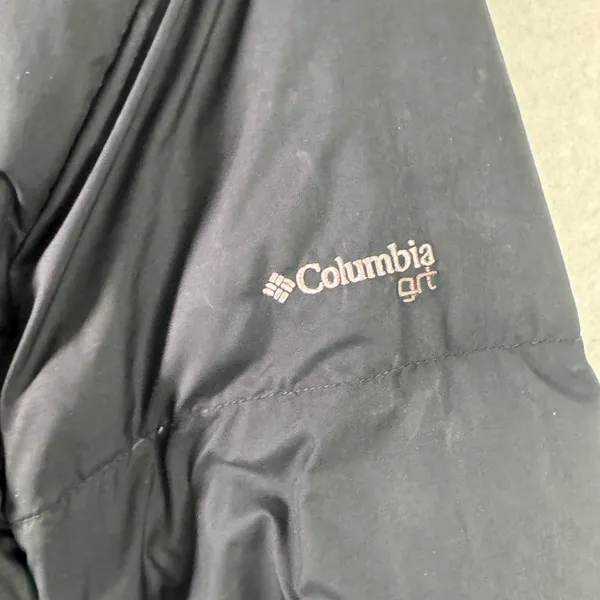 Columbia Puffer Jacket Down Fill‎ Faux Fur Trim Hood Black Women Size S XL5984 - Image 10