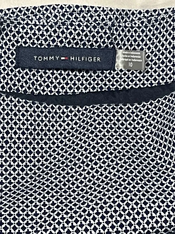 Tommy Hilfiger SZ 10 Blue/White Flared Skirt Preppy Old Money Academia - Image 3