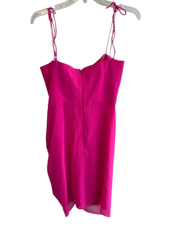 NWT AMANDA UPRICHARD Holly Dress Small Hot Pink Rosette Mini $255 - Image 12