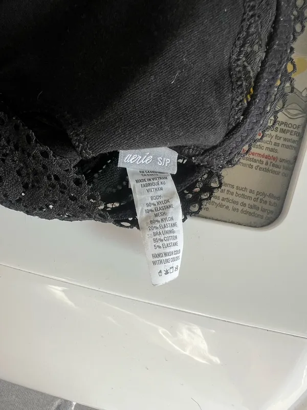 Aerie Black Lace Bralette Halter Small - Image 3