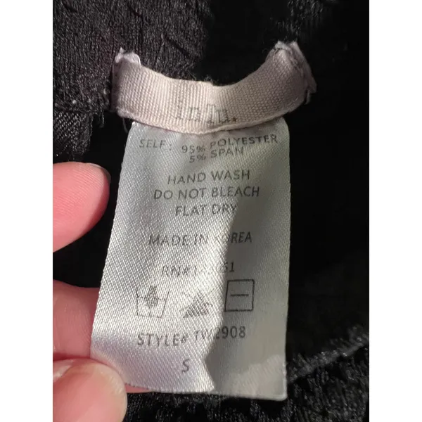 inTu. Women's Size Small Sleeveless Mock Neck Top Black Textured Zip Back TW2908 - Image 8