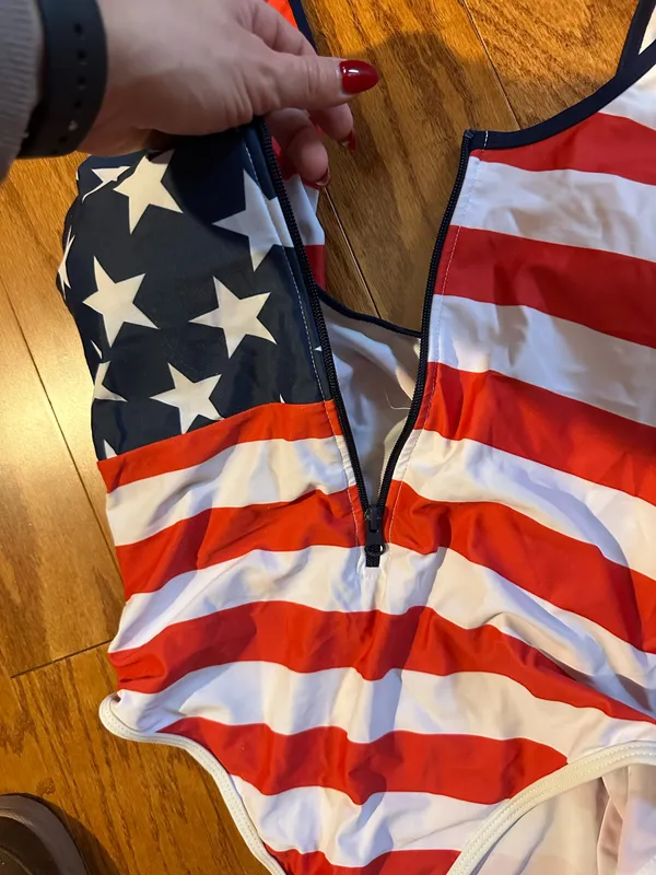 American Flag Swimsuit One Piece - Image 2
