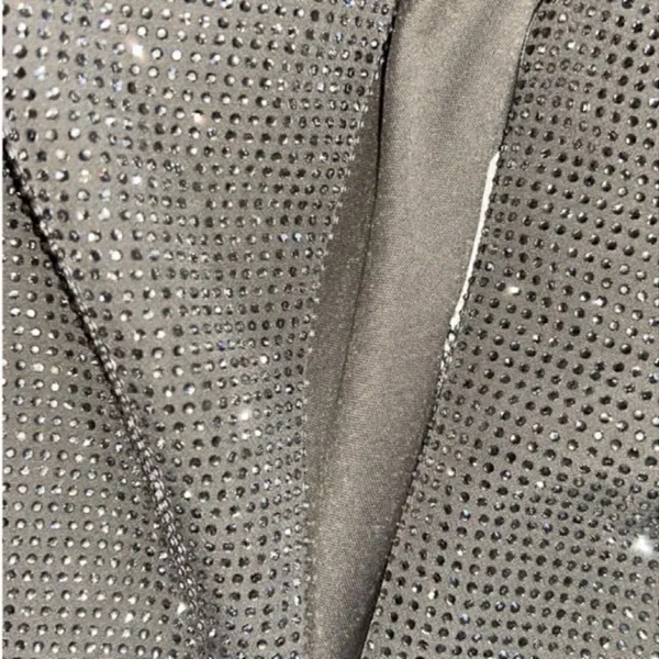 Zara Rhinestone Mini Body con Tan/Brown Dress (Size Small) - Image 8