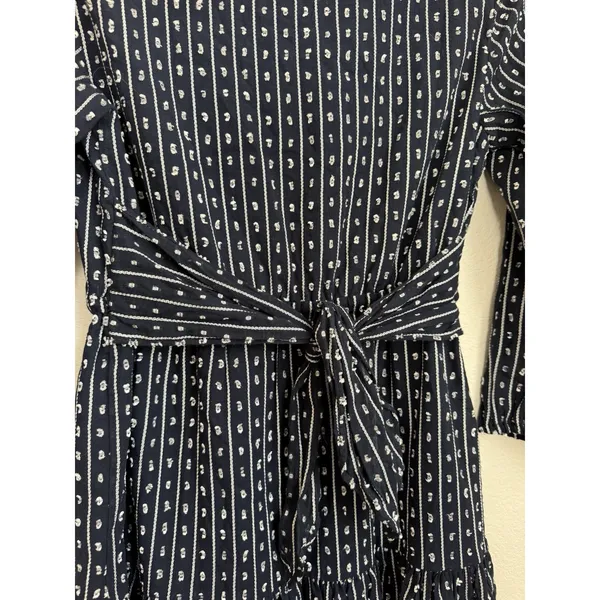 Tommy Hilfiger Women's Petite Long Sleeve Tie Tiered Skirt 3/4 Sleeve Blue $119 - Image 8