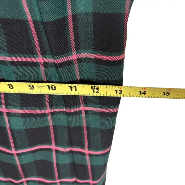 Urban Outfitters Green Pink Plaid Bodycon Mini Dress XS Spaghetti Strap 90s Y2K - Image 6