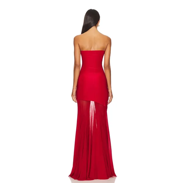 Deme By Gabriella Dahlia Gown Maroon Red Size XS NEW - Image 4
