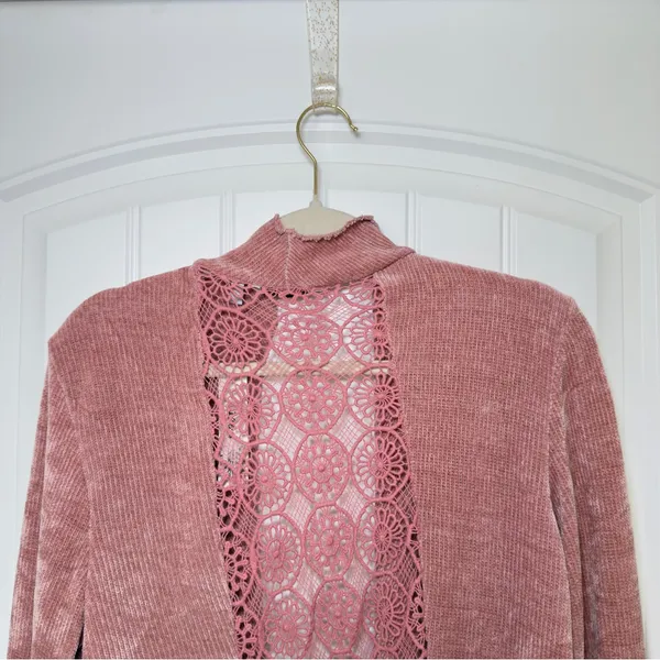 Bliss Lane Large Mauve Dust Rose‎ Waterfall Drape Cardigan Fairycore Boho Chic - Image 4