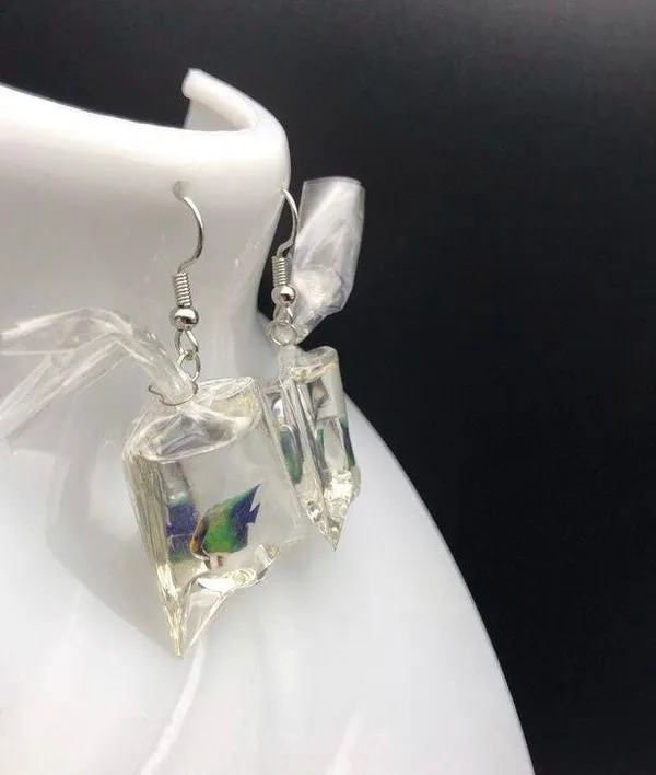 Handmade Tropical Fish Earrings - Image 3