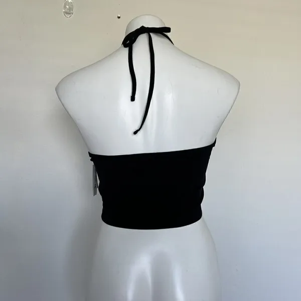 NEW BP halter Crop Top black off Back 1X Boho summer - Image 8