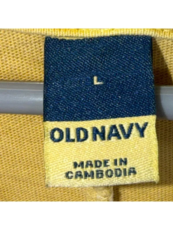 Old Navy Women’s Yellow Sleeveless Pocket Dress Size Large 100% Cotton - Image 5