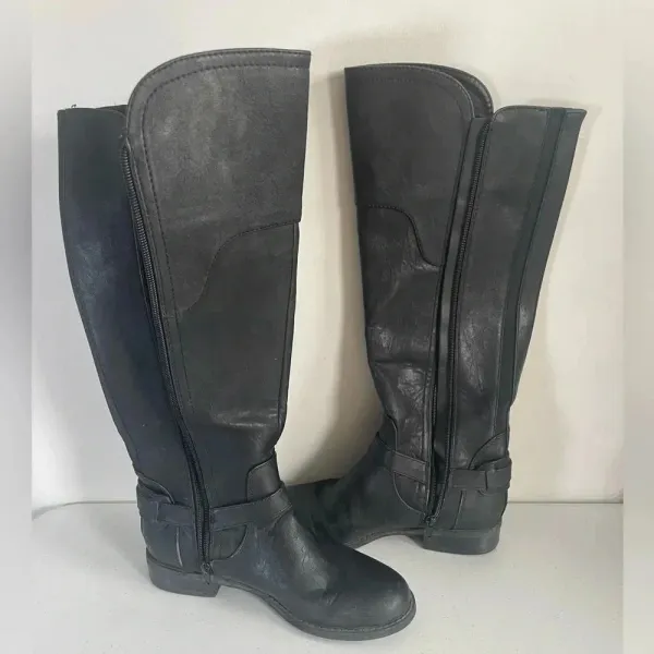 G by Guess Harson‎ Knee High Black Zipper Boot Sz 6.5M EUC! - Image 4