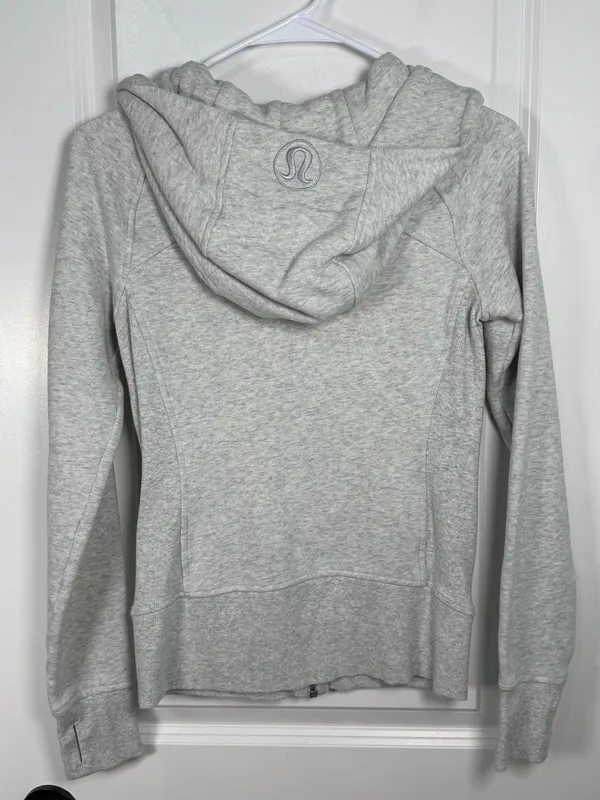 Lululemon Athletica Scuba Full-Zip Hoodie Heathered Gray - Image 3