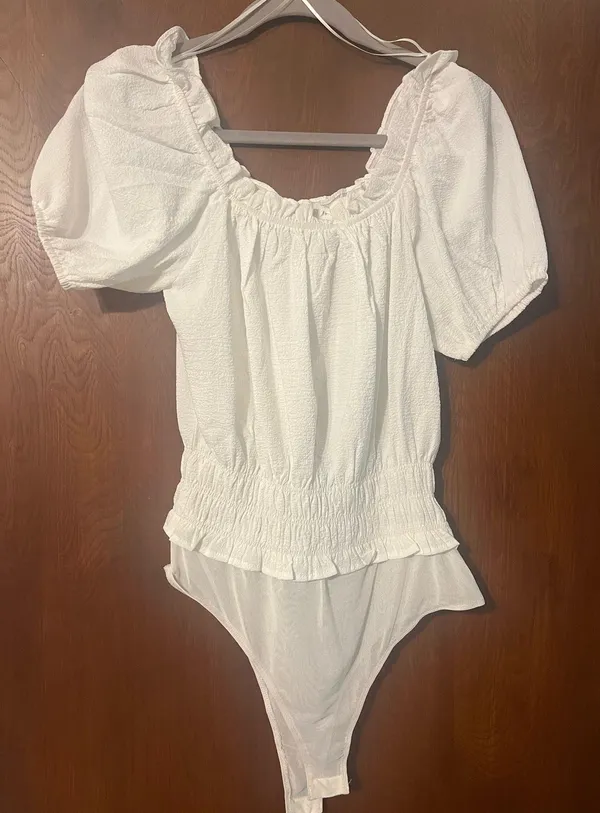 143 Story White off shoulder bodysuit - Image 2