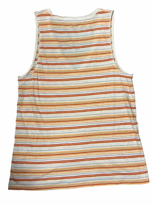 Madewell V-Neck Striped Tank Coastal Retro Summer Pocket Top L - Image 7