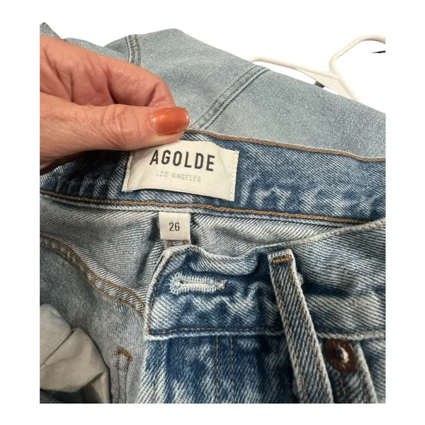 Agolde Light Blue Denim Jeans - Image 4