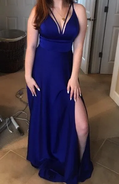 Samila Boutique Prom Dress Bridesmaid Evening Gown Blue Size 4 - Image 5