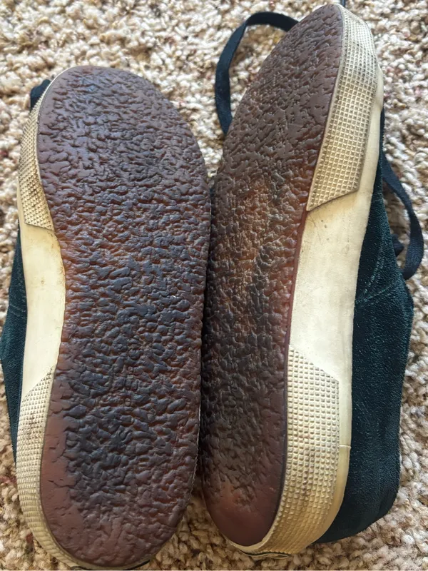 Superga Dark Green Velvet Sneakers - Image 5