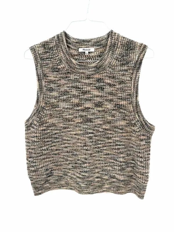 MADEWELL Space-Dyed Boulier Crewneck Sweater Classic Luxury Sleeveless Vest - Image 4