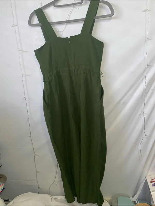 Ann Taylor Olive Green Button-Front Kids One-Piece Bodysuit - Image 4