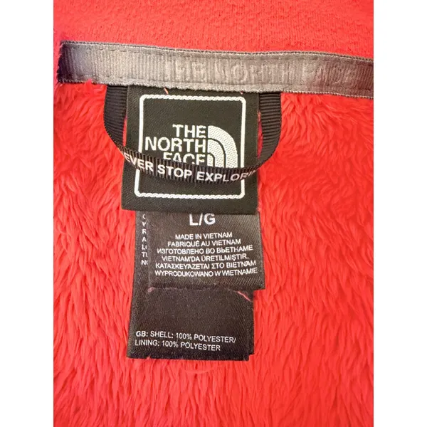The North Face Osito 2 Red Full Zip High Pile Fleece Jacket Womens Large - Image 6