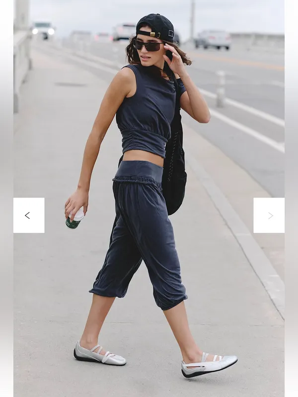 Free People Downtown Sandwashed Pants Jogger Washed Black Small - Image 3