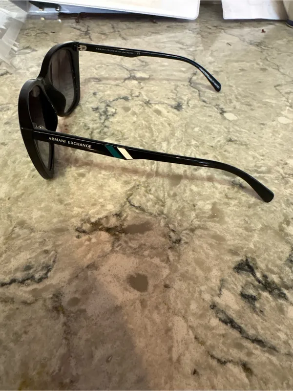 Armani Exchange Black Oversized Women's Sunglasses - Image 3