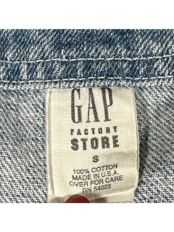 GAP Factory Store Denim Vest Womens Size Small 90s Y2K Jean Sleeveless Vintage - Image 6